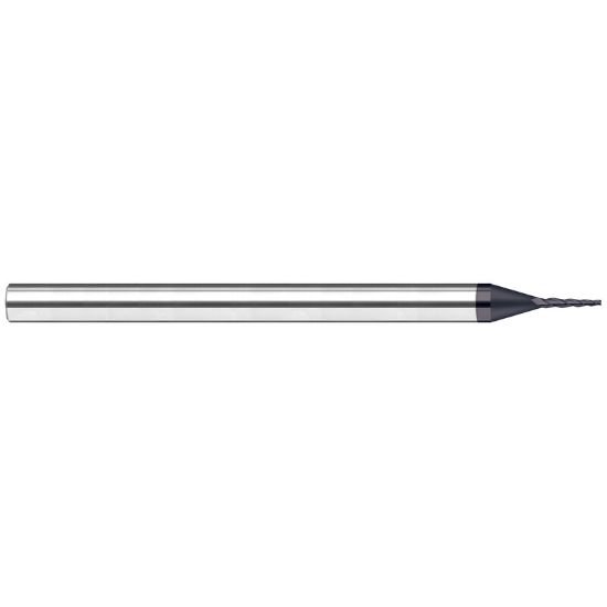 Picture of Harvey Tool 41199-C6 .125 D x 15 DEG TaperED EM, AlTiN Nano End Mill Taper Flute Carbide AlTiN Single End Square Sharp
